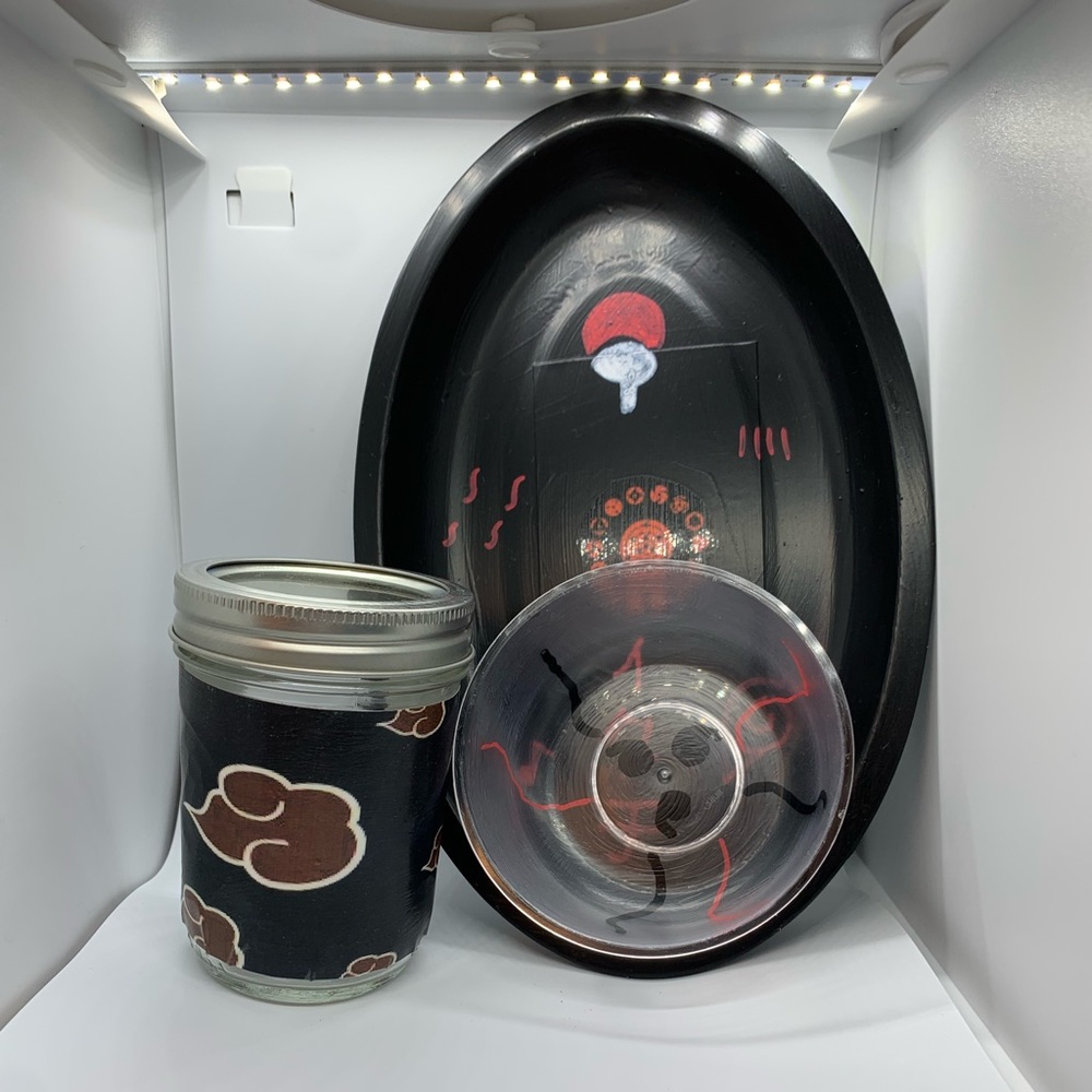 Custom Handmade Naruto Rolling Kit With Rolling Tray/Ash Tray/Mason Jar